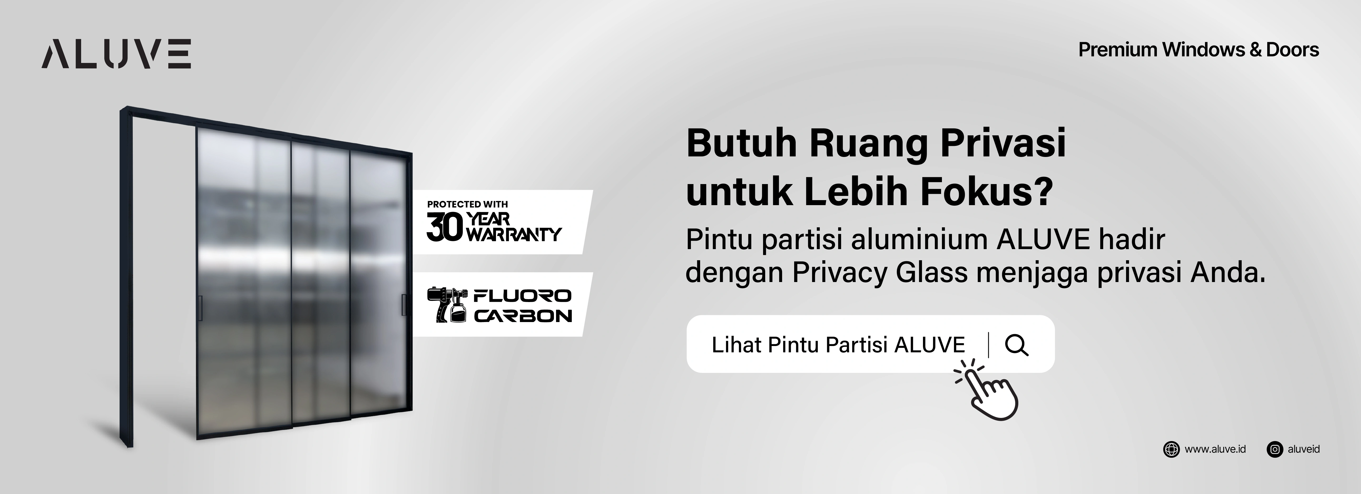 ALUVE hadirkan solusi pintu partisi aluminium ruangan berkualitas
