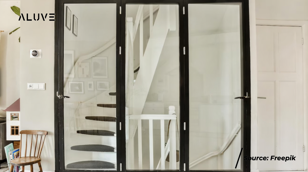 Model Pintu Aluminium Terbaru Folding dengan Tiga Daun Pintu