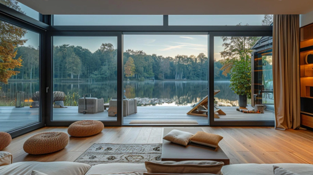 Pintu Hitam Bold + Konsep Industrial Modern