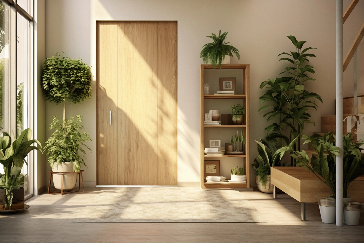 Pintu Kayu Minimalis Oak Berpadu dengan Nuansa Alamiah