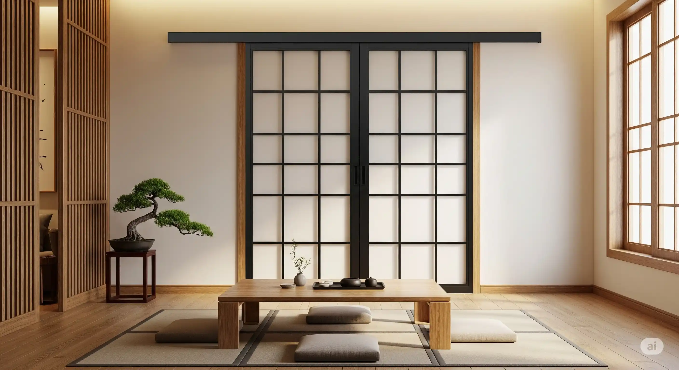 Pintu Sliding Shoji Modern untuk Ruang Bergaya Zen