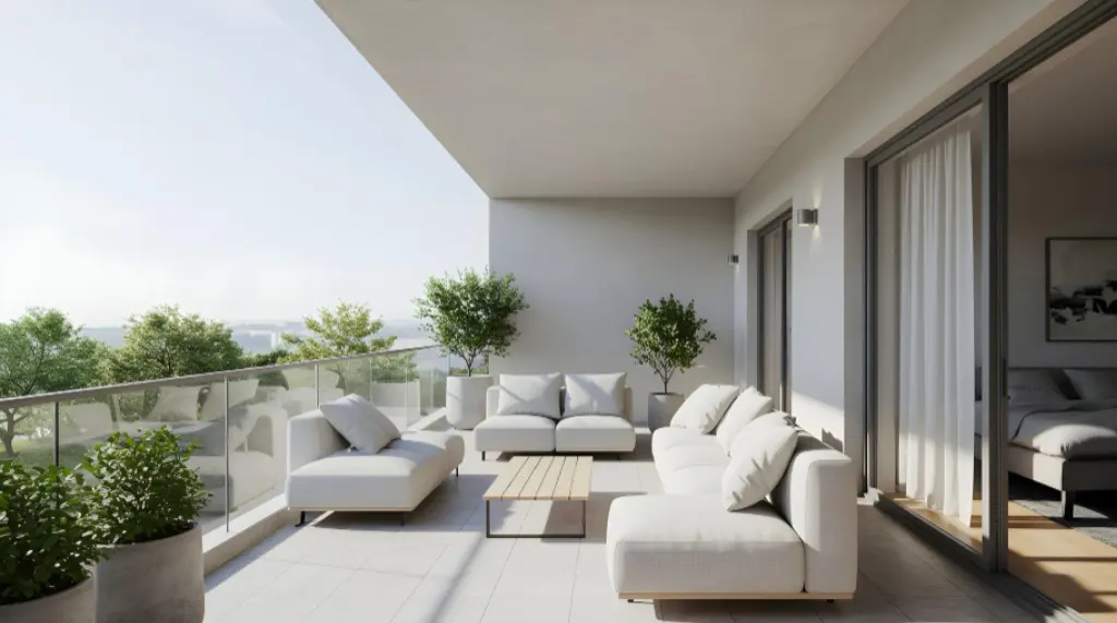 ruang dekat balkon pintu jendela aluminium